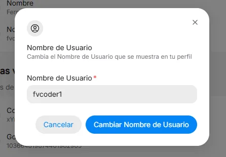 Cambiar nombre